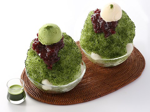 宇治金時 濃い抹茶アイス入り ／ バニラアイス入り