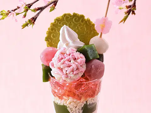 さくら抹茶パフェ