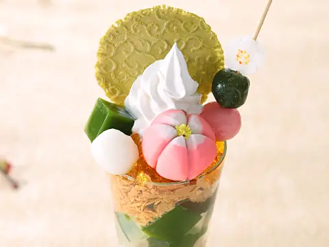 梅の抹茶パフェ