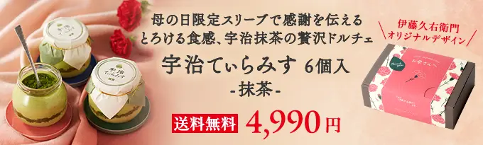 母の日スリーブ付き宇治てぃらみす