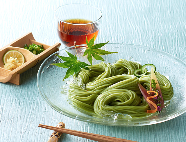 宇治抹茶手延べそうめん0g 袋入 2人前 季節限定 素麺 ソーメン 乾麺 三輪素麺 京都 お手軽レシピ 伊藤久右衛門 公式オンラインショップ